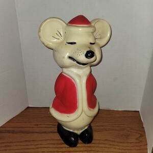 Vintage Union Products Three Blind Mice Santa Christmas Blow Mold Tabletop Decor